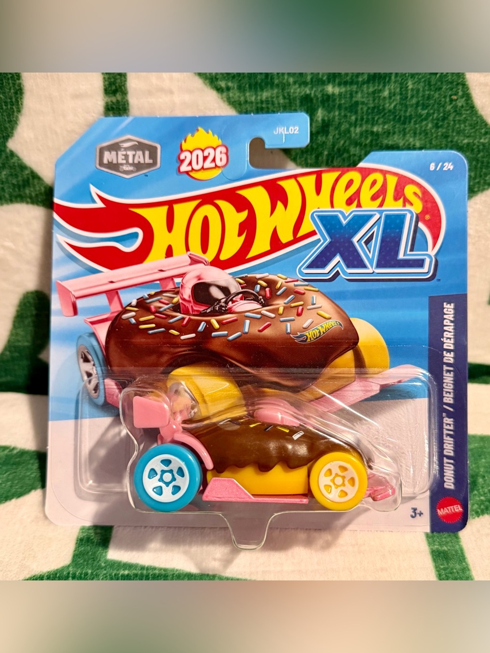 2026 HOT WHEELS XL SERIES PINK DONUT DRIFTER 1:43 SCALE DIECAST CAR BRAND NEW